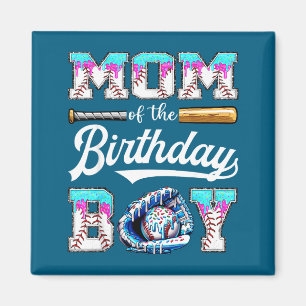 Íman Mãe Do Menino De Aniversário Beisebol Sorvete Gote