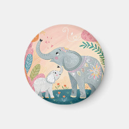 Íman Mãe e Bebê Elefante
