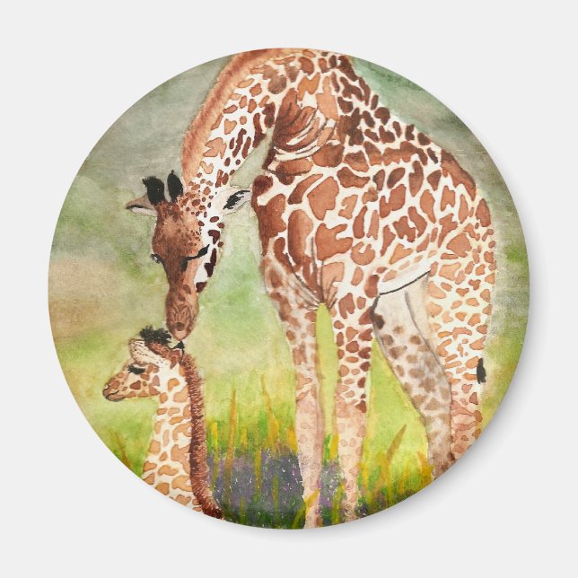 Íman Mãe e Bebê Girafas (Frente)
