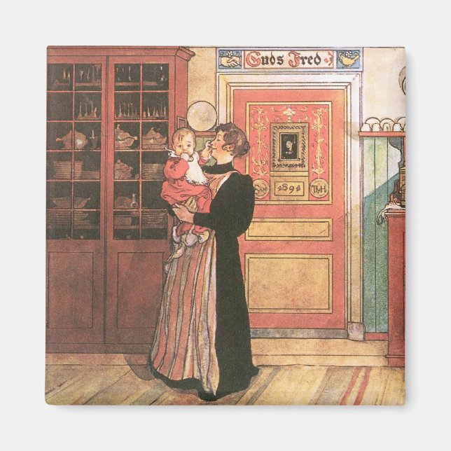 Íman Mãe e bebê na cozinha (Frente)