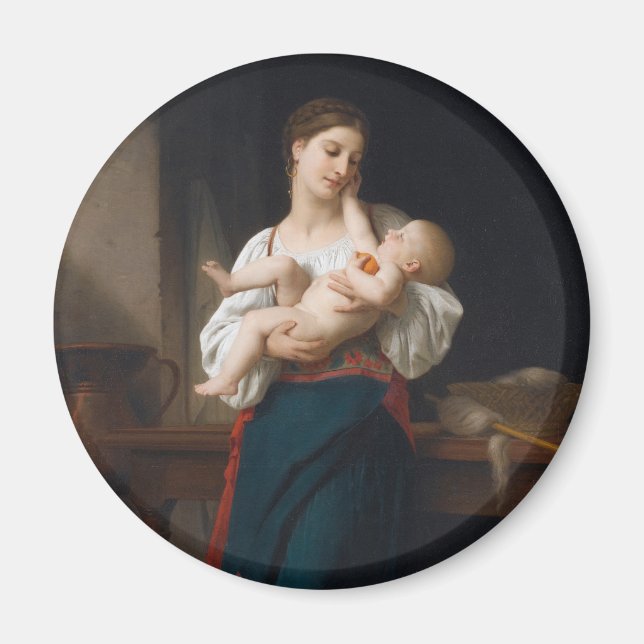 Íman Mãe e Criança (por Bouguereau) (Frente)