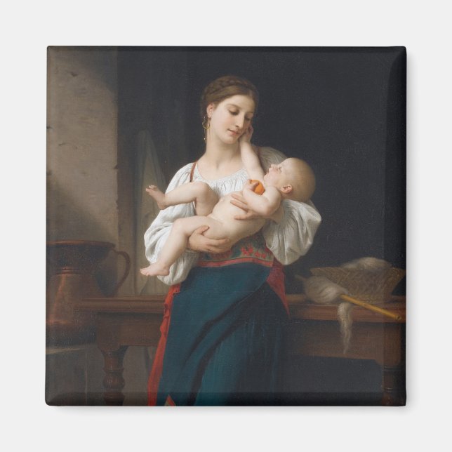 Íman Mãe e Criança (por Bouguereau) (Frente)