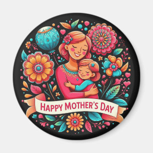 Íman Mãe e Filha Abraço Floral Dia das Mães