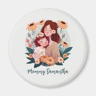 Íman Mãe e Filha Adoráveis - Quadro Floral (3)