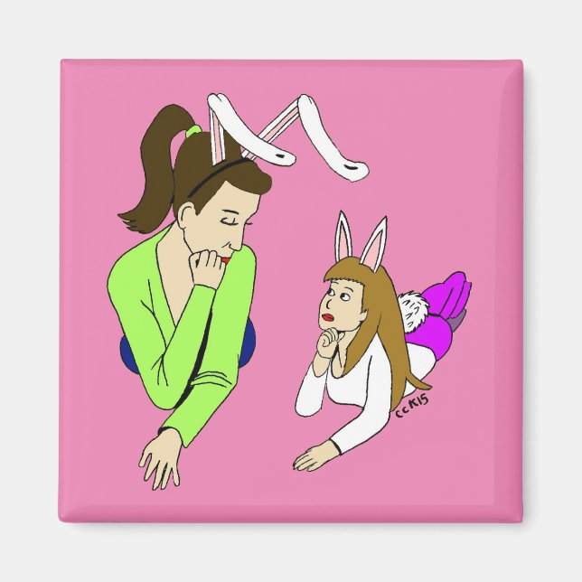 Íman mãe e filha bunnygirl (Frente)