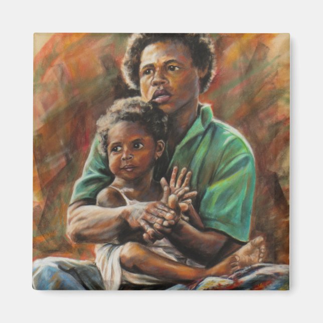 Íman Mãe e filha em Papua-Nova Guiné (Frente)