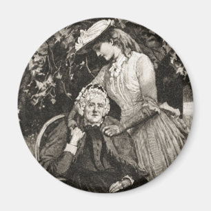 Íman Mãe e Filha Idosos da Vintage