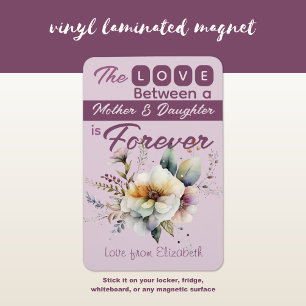 Íman Mãe e Filha para sempre, mauve floral
