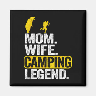Íman Mãe esposa acampamento lenda rv camper outdoor mul