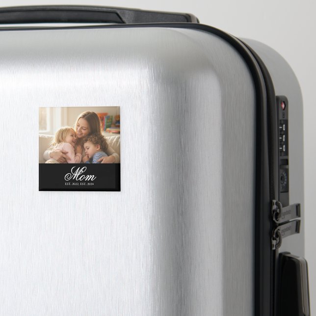 Íman Mãe Estabeleceu Roteiro Elegante Preto Foto (In Situ (Luggage))