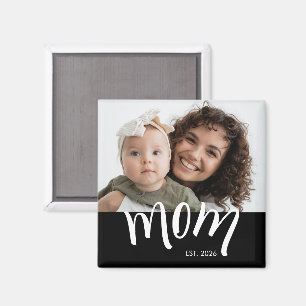 Íman Mãe Estabelecida Caps Branco Ano Novo Personalizad