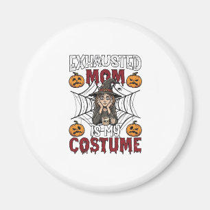 Íman Mãe Exausta É Fantasia Halloween Bruxa Café Abóbor