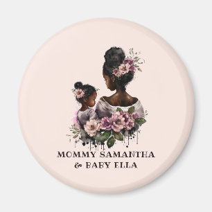 Íman Mãe Floral Personalizada e Bebê (2)
