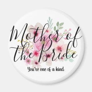 Íman MÃE FLORÍFICA DE Watercolor do BRIDE Bridal Party