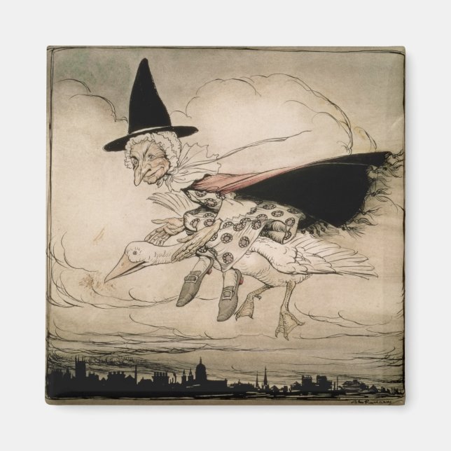 Íman Mãe Goose, frontispício de "Mãe Goose A Ol" (Frente)