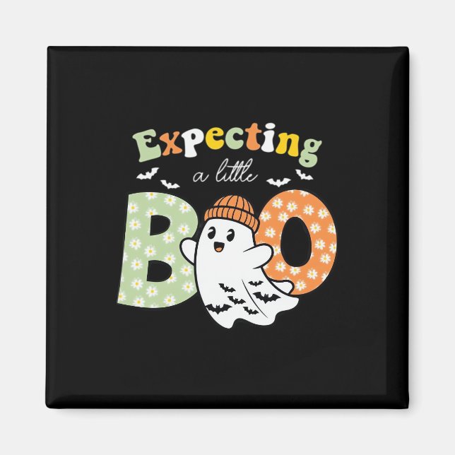 Íman Mãe Grávida Para Ser Little Boo Divertido Hallowee (Frente)