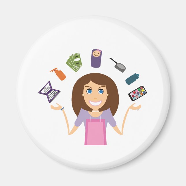 Íman Mãe malabarista (Brunette) (Frente)