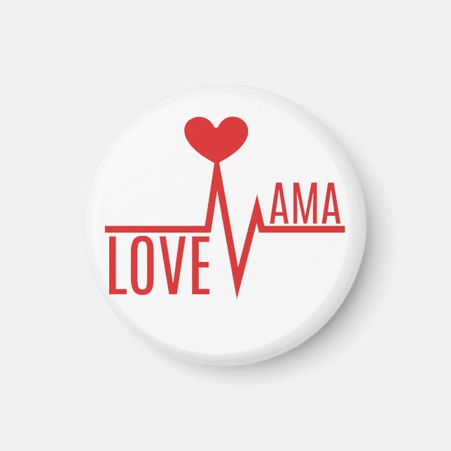 Íman mãe mamãe mãe ama pulso cardíaco (Frente)