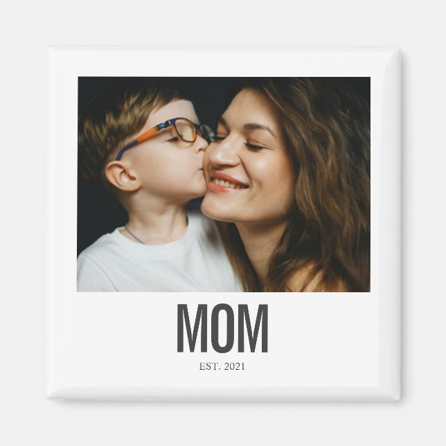 Íman Mãe Minimalista Estabelecida Foto Instantânea Vint (Frente)
