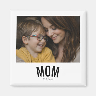 Íman Mãe Minimalista Estabelecida Foto Instantânea Vint