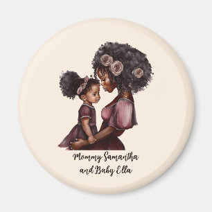 Íman Mãe negra personalizada e filha (1)