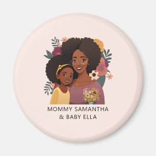 Íman Mãe negra personalizada e filha (14)