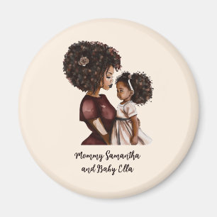Íman Mãe negra personalizada e filha (3)