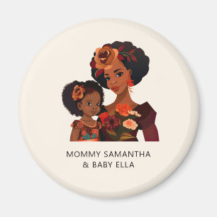 Íman Mãe negra personalizada e filha (9)