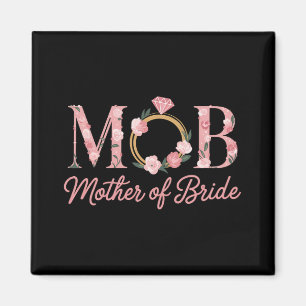 Íman Mãe Noiva Casamento Mob Floral Pink Diamond Ring