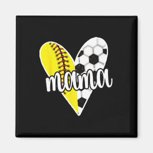 Íman Mãe Orgulhosa Jogadora de Futebol Softll Mãe