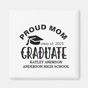 Íman Mãe Orgulhosa, Nome de Graduação Personalizado Ano