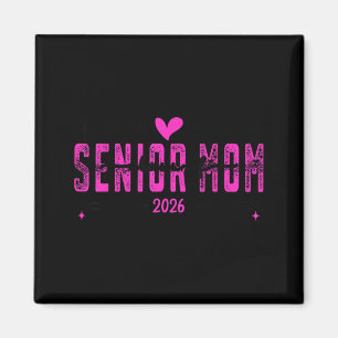Íman Mãe orgulhosa turma sênior de 2026 laço rosa