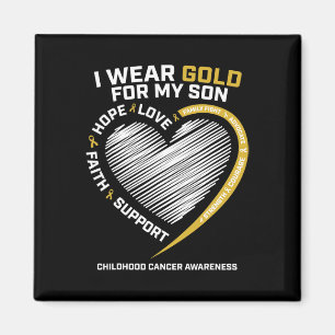 Íman Mãe Pai Eu Visto Dourado Para Meu Filho Cancer De