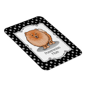Íman Mãe Pomeraniana Pom Mãe (Vermelho laranja) Cachorr