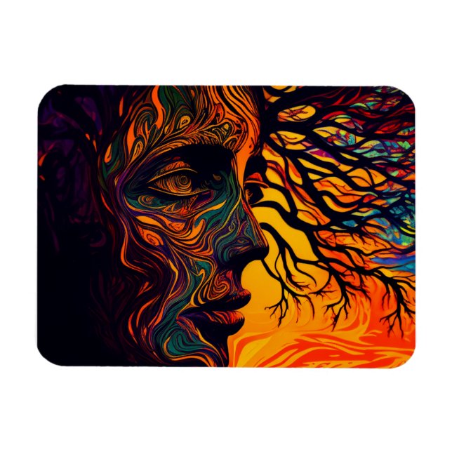 Íman Mãe Terra como Árvore (Horizontal)