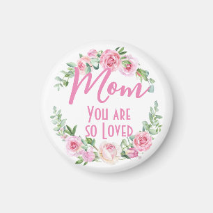 Íman Mãe, você é tão amada Rosa Floral Wreath