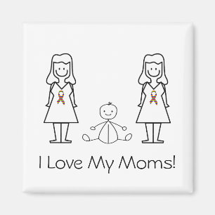 Íman Mães customizáveis & bebê de LGBT 2