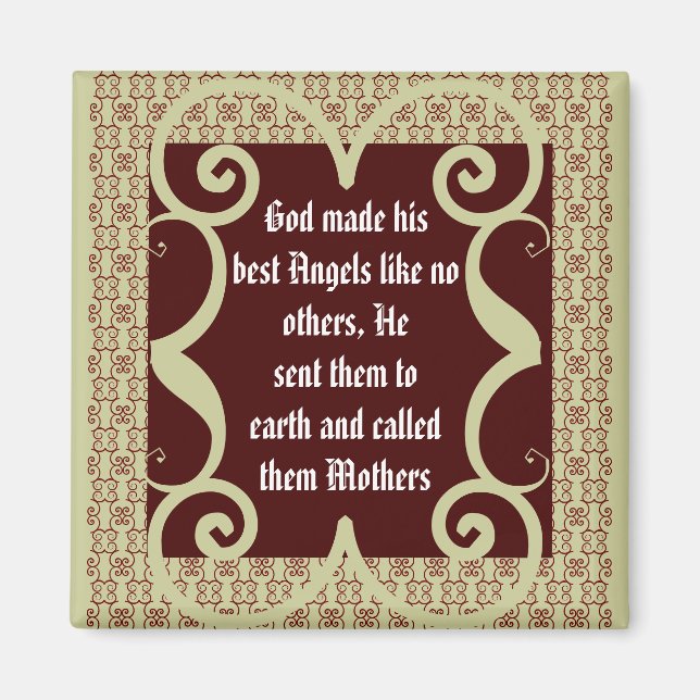 ÍMAN MÃES DE ESTILO ANTICOS POEM MAGNET (Frente)