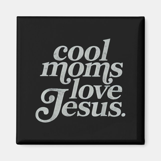 Íman Mães legais amam Jesus mãe cristã mamãe feliz (Frente)