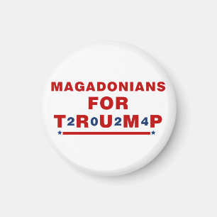 Íman Magadonianos Para Trump 2024 Red Blue Star