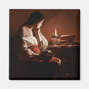 Íman Magdalene com chamas fumantes, La Tour