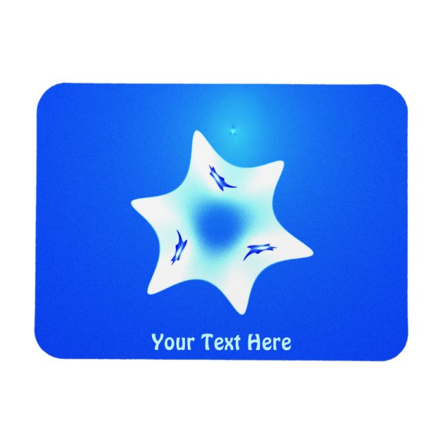 Íman Magen Lavan (White Star) (Horizontal)