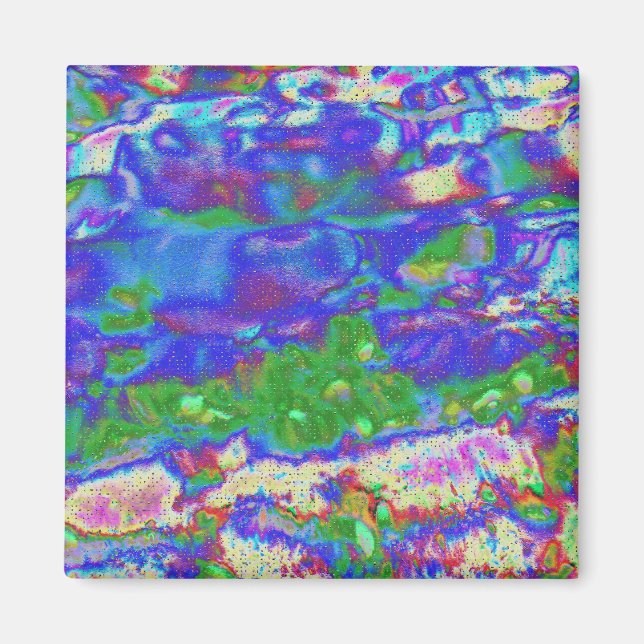 Íman Magia de Aquarela, abstrato digital (Frente)
