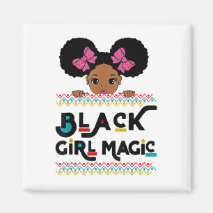 Íman Magia Menina Negra Afro-Americana Melanina Criança