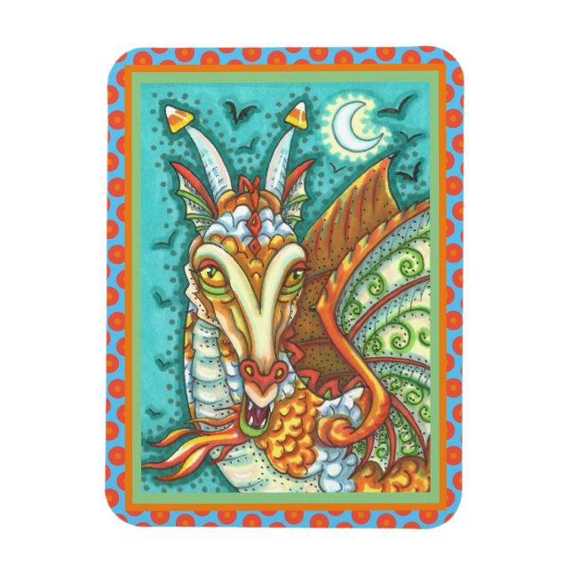 ÍMAN  MAGIC CANDY CORN DRAGON, HALLOWEEN FANTASY (Vertical)