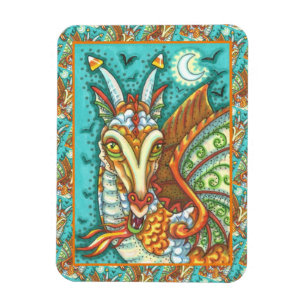 ÍMAN MAGIC CANDY CORN DRAGON, HALLOWEEN FANTASY BEAST