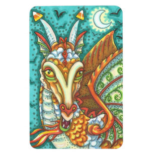 ÍMAN MAGIC CANDY CORN DRAGON, HALLOWEEN FANTASY BEAST