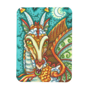 ÍMAN MAGIC CANDY CORN DRAGON, HALLOWEEN FANTASY BEAST
