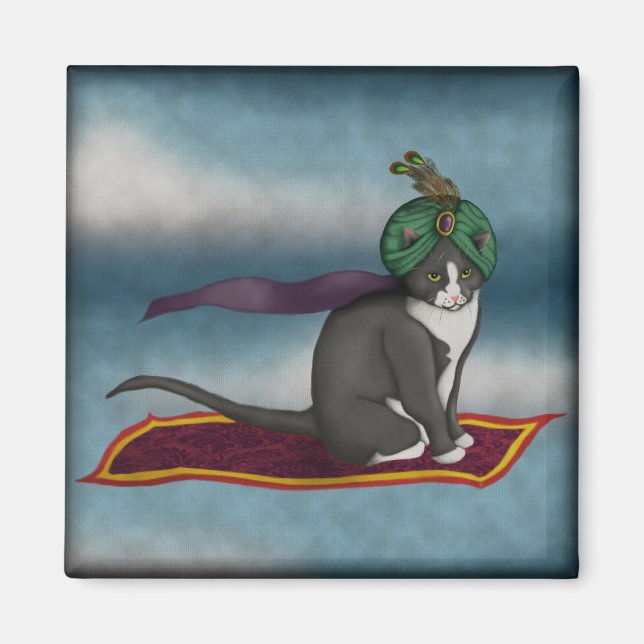 Íman Magic Carpet Cat, imã (Frente)