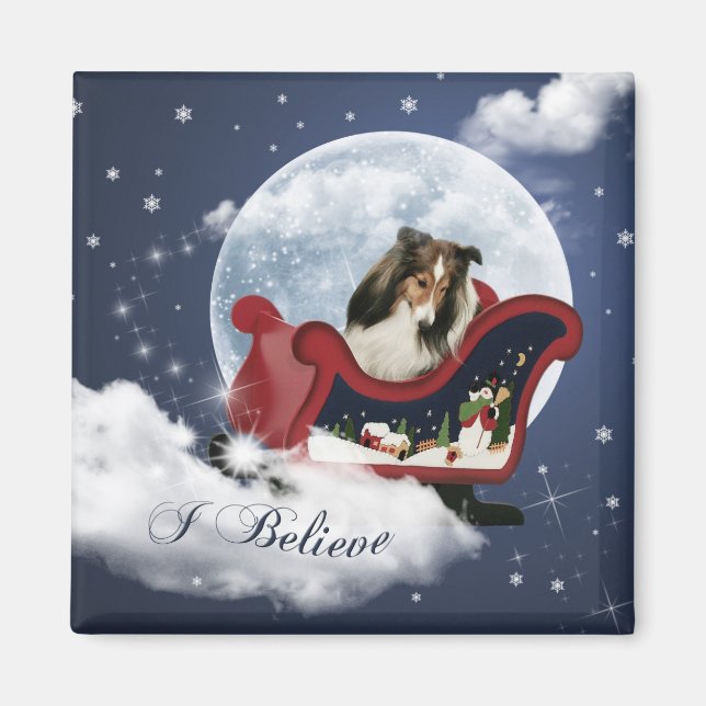 Íman Magic Christmas Sheltie (Frente)